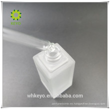 Envase cosmético cuadrado de la botella de cristal esmerilado de la botella del vidrio esmerilado de 30ml